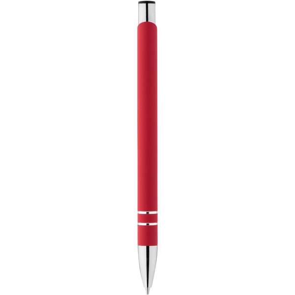 Bolígrafo con revestimiento de goma "Corky" - Rojo