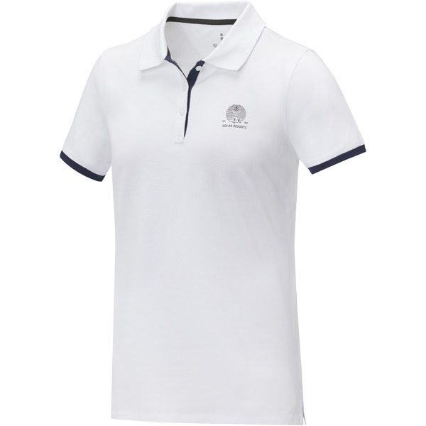 Morgan short sleeve women's duotone polo - White / XS