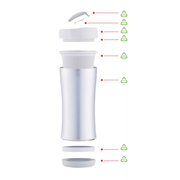 Boom eco mug - White / Grey