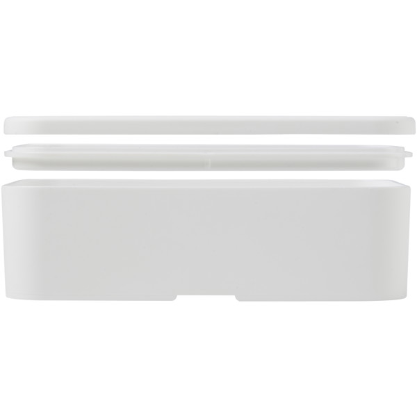 MIYO 700 ml single layer lunch box - White / Black