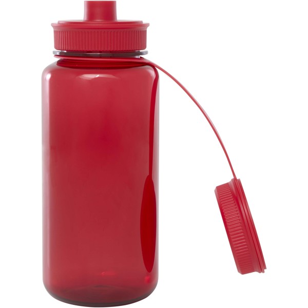 Ryder 900 ml RCS certified RPET sport bottle with multi-function lid - Red