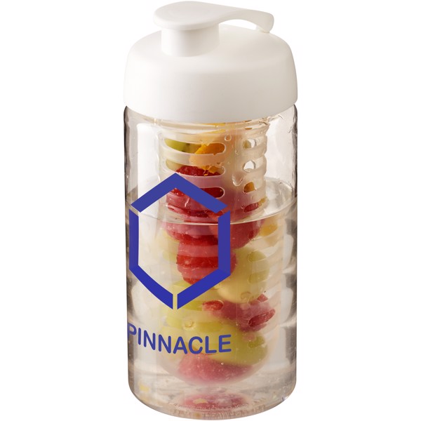 H2O Active® Bop 500 ml flip lid sport bottle & infuser - Transparent / White