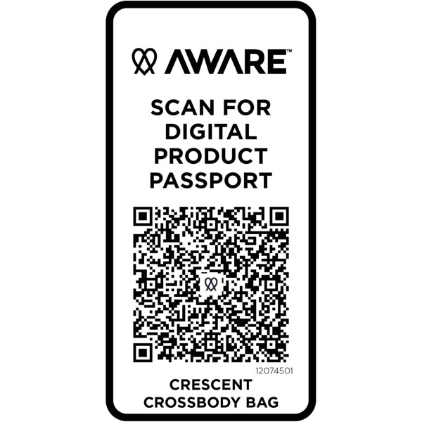 Crescent 500 g/m² Aware™ recycled crossbody bag - White