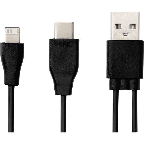 Oboustranný nabíjecí kabel 3v1 Ario - Černá
