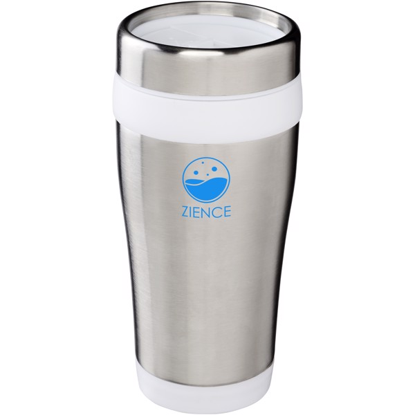 Elwood 410 ml insulated tumbler - Silver / White