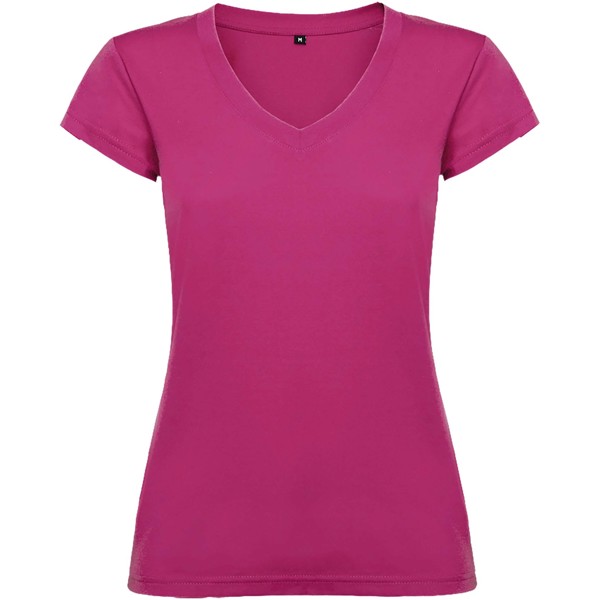 Victoria short sleeve women's v-neck t-shirt - Rossette / XL