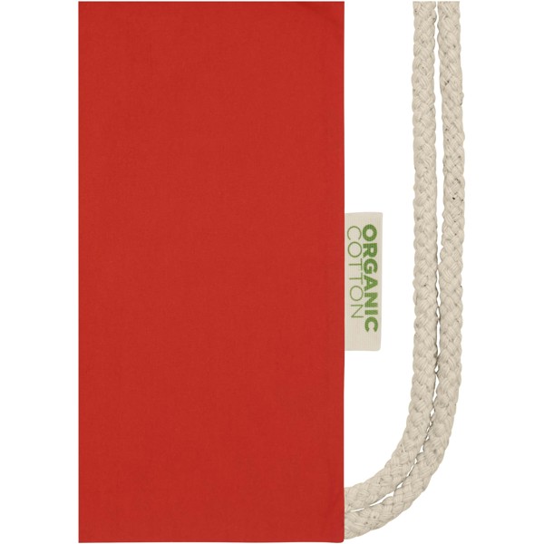 Odisha 140 g/m² OCS organic drawstring bag 5L - Red
