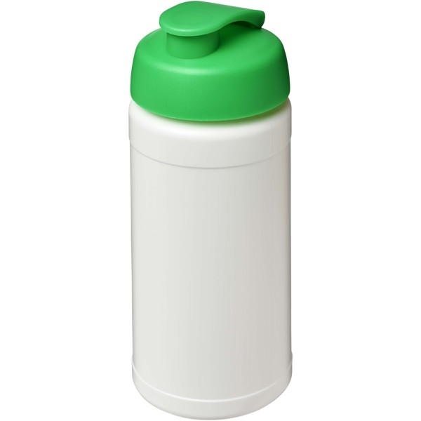 Baseline Rise 500 ml sport bottle with flip lid - White / Green