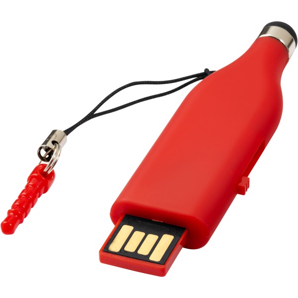 Stylus USB paměť - Červená s efektem námrazy / 4GB