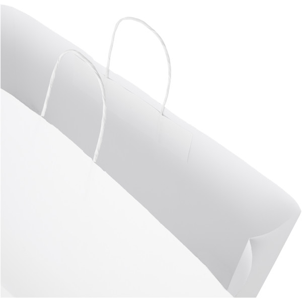 Kraft 90-100 g/m2 paper bag with twisted handles - 49.5 x 14 x 44 cm - White