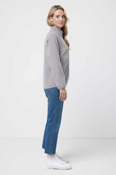 IQONIQ Talung recycled polyester microfleece zip through - Storm Grey / XXXL