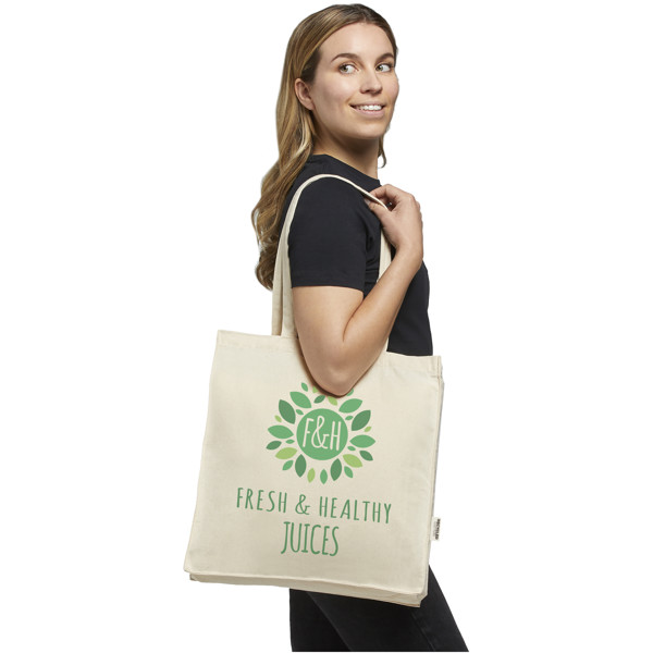 Odessa 220 g/m² GRS recycled tote bag 13L - White