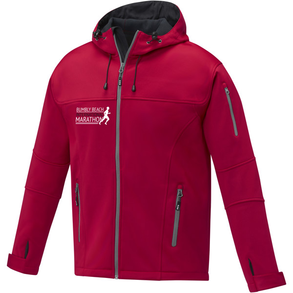 Match men's softshell jacket - Red / S