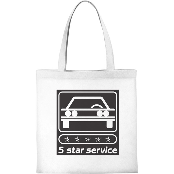 Zeus small non-woven convention tote bag - White