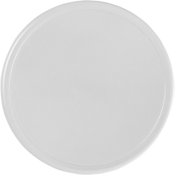 Ellison round plastic coaster with paper insert