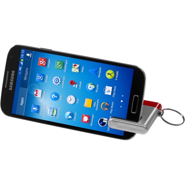 Gogo screen cleaner and smartphone holder - Silver / Red