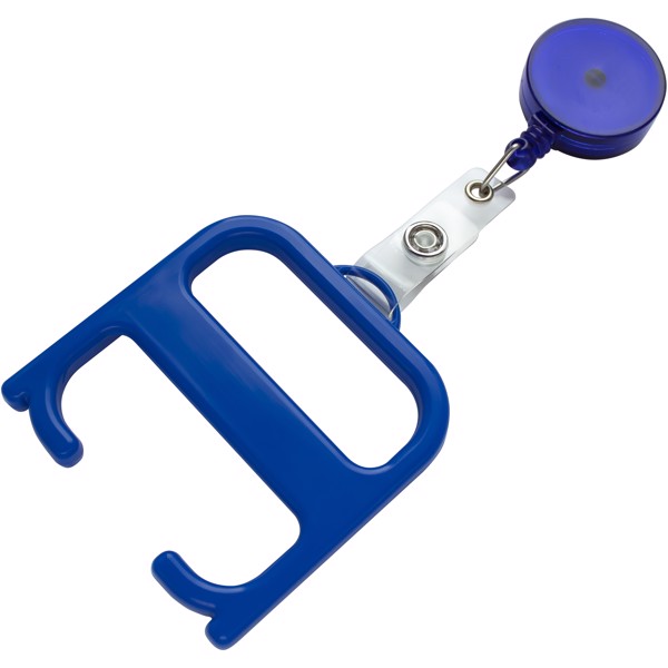 Hygiene handle with roller clip - Royal blue / Transparent royal blue