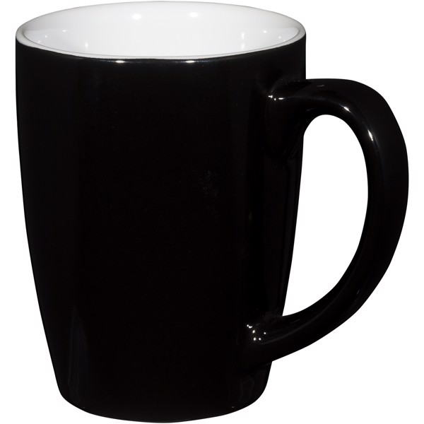 Taza de cerámica de 350 ml "Mendi" - Negro intenso