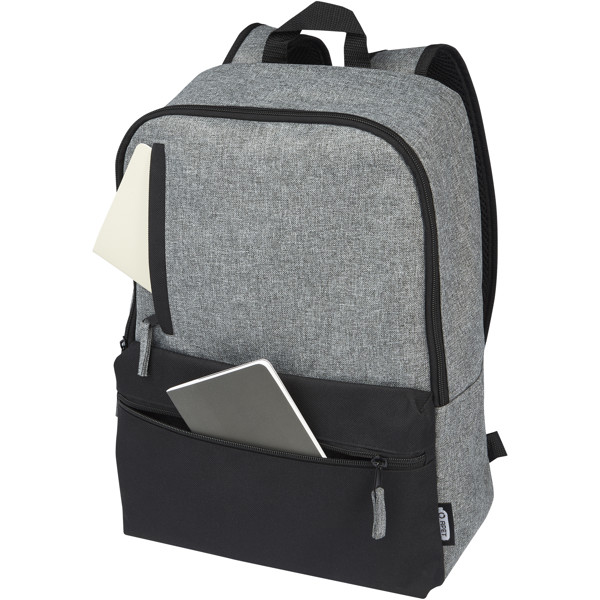 Reclaim 15\" GRS recycled two-tone laptop backpack 14L