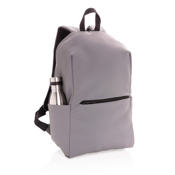 Schicker PU 15.6" Laptop-Rucksack - Grau