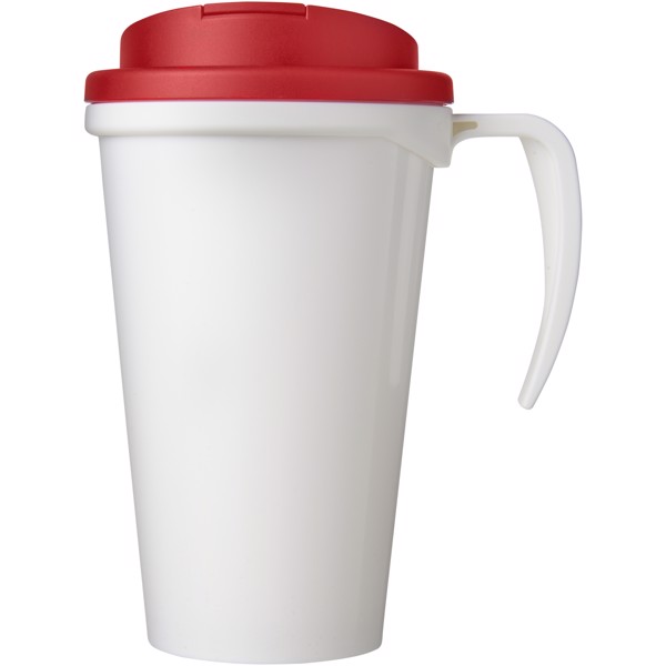 Termo hrnek 350 ml Brite-Americano Grande s uzávěrem odolným proti rozlití - Bílá / Červená s efektem námrazy