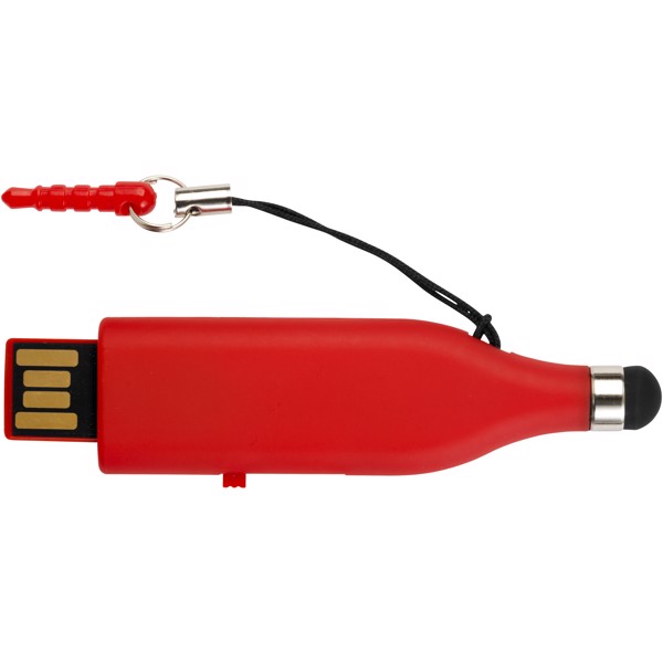 Stylus USB paměť - Červená s efektem námrazy / 4GB