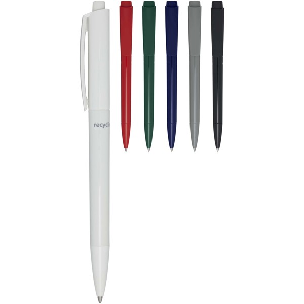 Martha recycled plastic ballpoint pen (blue ink) - Red