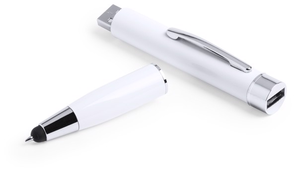Power Bank Stylus Touch Ball Pen Solius - White