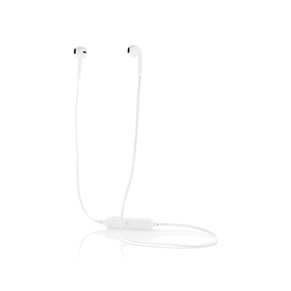 Wireless earbuds in pouch - White