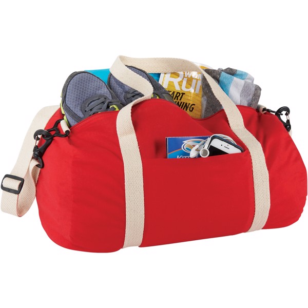 Bavlněná taška Duffel - Červená s efektem námrazy