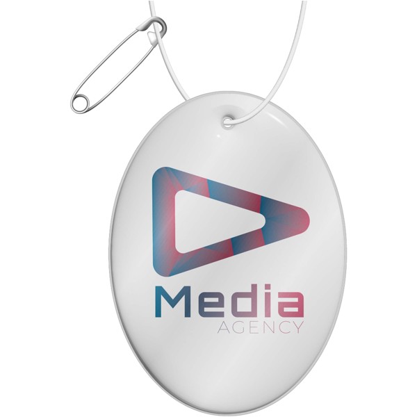 RFX™ H-16 oval lightweight reflective PVC hanger - White