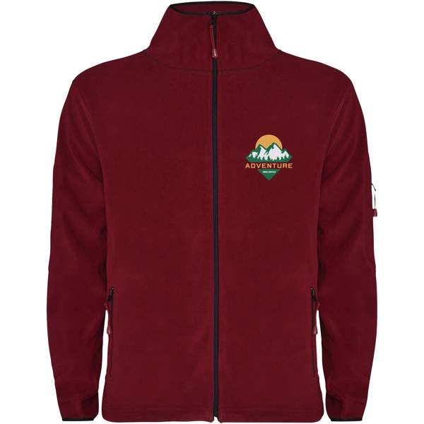 Luciane men's full zip fleece jacket - Garnet / S