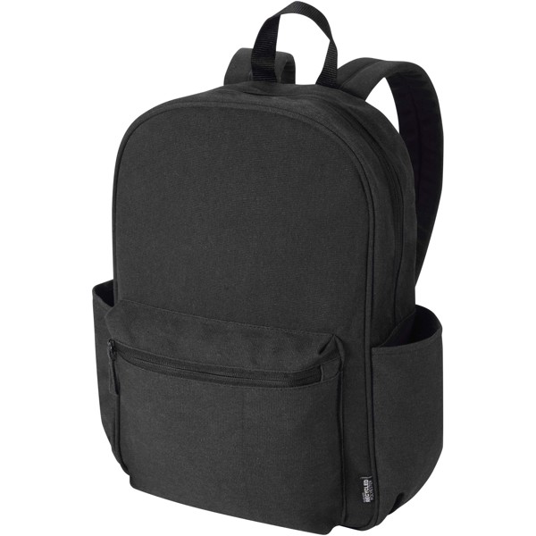 Recanvas 15.6” GRS recycled city backpack 16L - Black