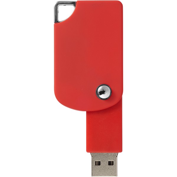 Otočný Square USB - Červená s efektem námrazy / 4GB