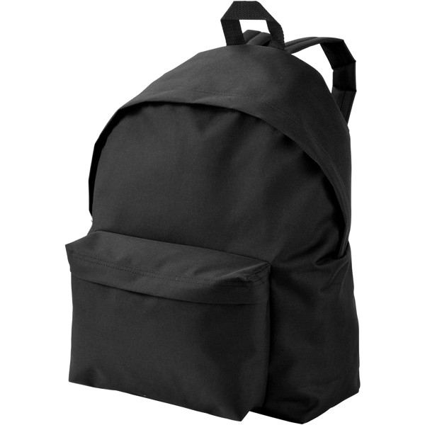 Urban covered zipper backpack - Solid black