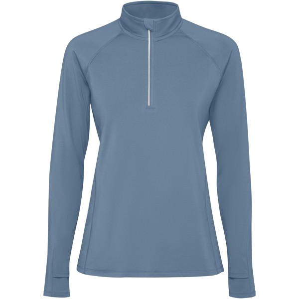 Estambul long sleeve women's half zip sweatshirt - Storm Blue / roly-L