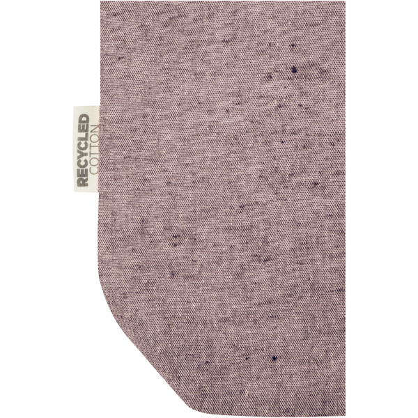 Pheebs 150 g/m² recycled cotton tote bag with front pocket 9L - Heather Maroon