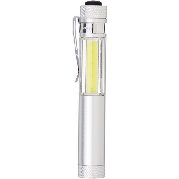 Stix pocket COB light with clip and magnet base - Silver