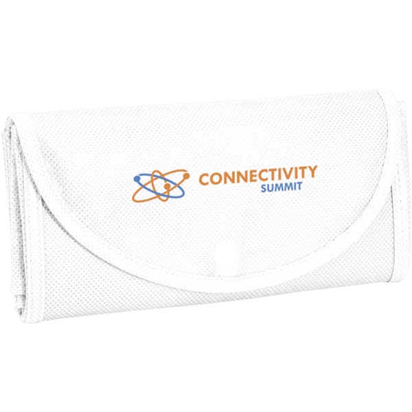 Skládaná netkaná taška - Bílá