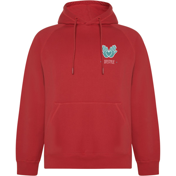 Vinson organic cotton unisex hoodie - Red / roly-M