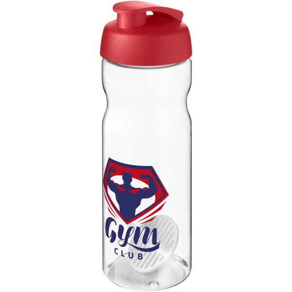 H2O Active Base 650ml šejkrová lahev - Červená s efektem námrazy / Průhledná
