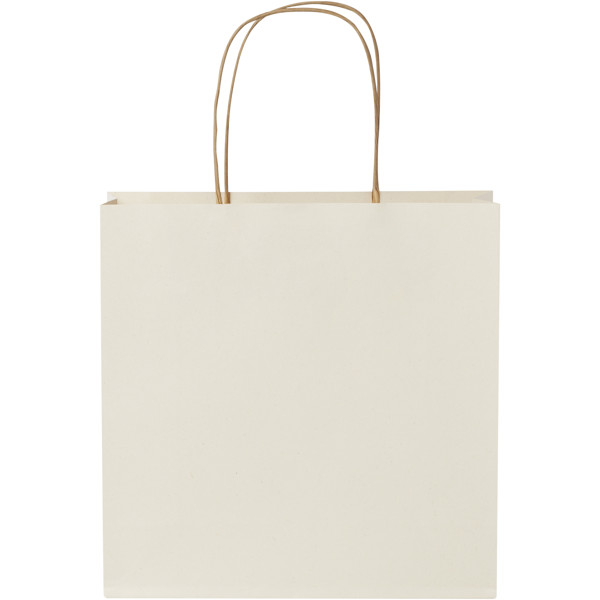 Agricultural waste 150 g/m2 paper bag with twisted handles - 24 x 9 x 24 cm