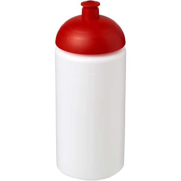 Sportovní láhev s kupolovitým víčkem Baseline® Plus grip 500 ml - Bílá / Červená s efektem námrazy