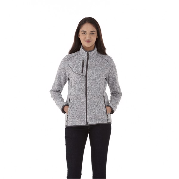 Tremblant women's knit jacket - Heather smoke / L