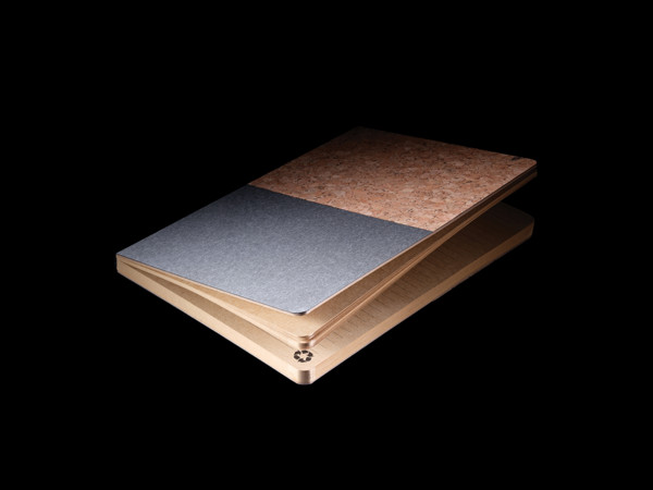 A5 Kork & Kraft Notizbuch - Schwarz