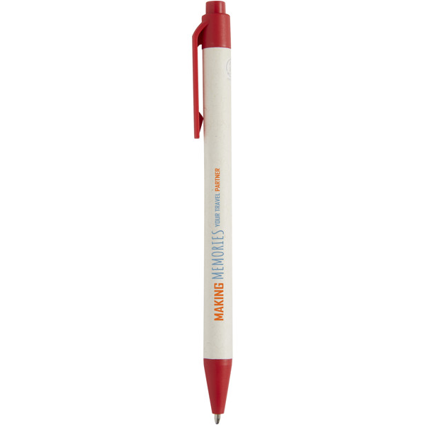 Dairy Dream recycled milk cartons ballpoint pen (black ink) - Red