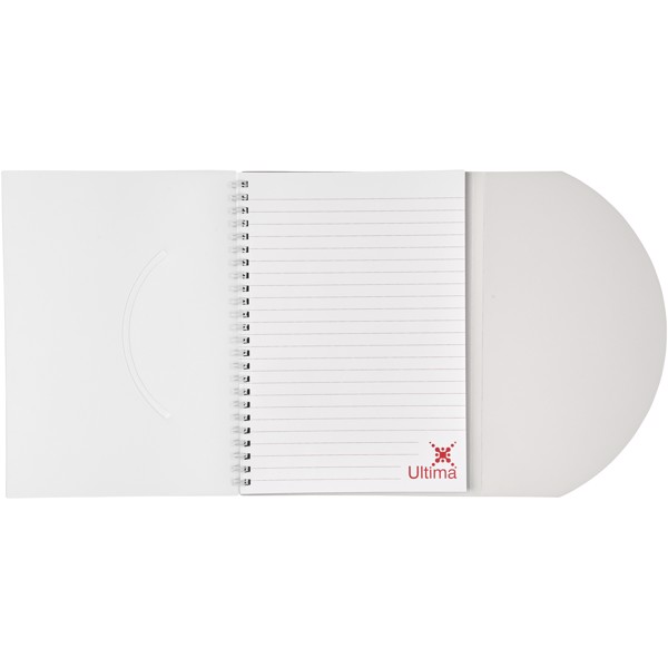 Curve A5 notebook - Frosted clear / White