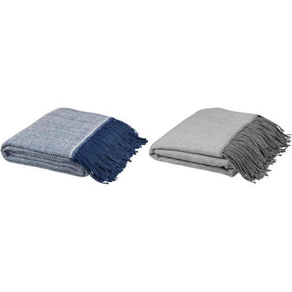 Haven herringbone throw blanket - Grey