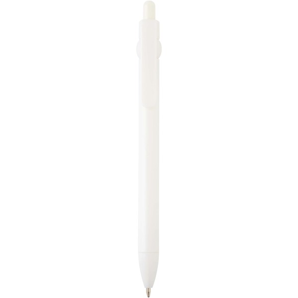 Fidget recycled plastic ballpoint pen (black ink) - White