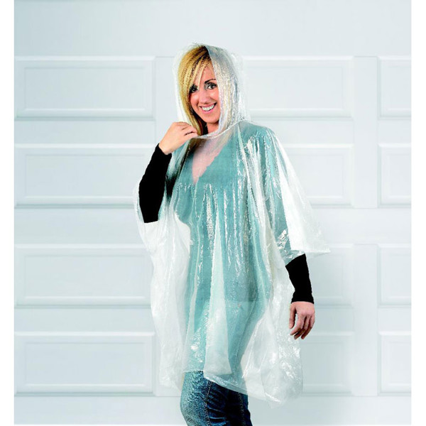 Poncho in round container Nimbus - White